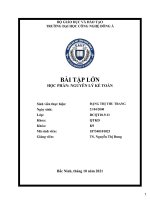Bài tập lớn học phần nguyên lý kế toán
