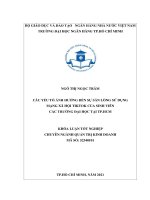 Các yếu tố ảnh hưởng đến sự sẵn lòng sử dụng mạng xã hội tiktok của sinh viên các trường đại học tại thành phố hồ chí minh 