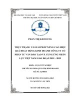 Thực trạng và giải pháp nâng cao hiệu quả hoạt động kd công ty cổ phần tư vấn đào tạo và cung ứng nhân lực việt nam giai đoạn 2021 2025 