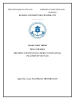 The impact of financial literacy on financial inclusionin vietnam 