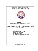 TIỂU LUẬN ĐƯỜNG LỐI QUỐC PHÒNG VÀ AN NINH NHỮNG VẤN ĐỀ CƠ BẢN VỀ LỊCH SỬ NGHỆ THUẬT QUÂN SỰ VIỆT NAM