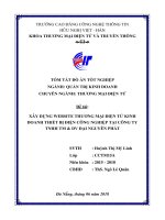 Tóm tắt Đồ án tốt nghiệp Quản trị kinh doanh: Xây dựng Website thương mại điện tử kinh doanh thiết bị điện công nghiệp tại Công ty TNHH TM & DV Đại Nguyên Phát