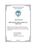 TIỂU LUẬN VAI TRÒ LÃNH ĐẠO CỦA ĐẢNG TRONG CÁCH MẠNG THÁNG TÁM NĂM 1945. NÊU NHẬN THỨC VỀ VAI TRÒ LÃNH ĐẠO CỦA ĐCSVN ĐỐI VỚI CÁCH MẠNG VIỆT NAM HIỆN NAY