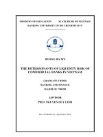 THE DETERMINANTS OF LIQUIDITY RISK OF COMMERCIAL BANKS IN VIETNAM 