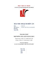 Bài thu hoạch diễn án hồ sơ dân sự 13   tranh chấp hợp đồng mua bán hàng hoá (CTY kim lân   CTY nhật linh)