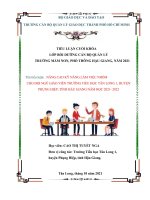 tiểu luận nâng cao kỹ năng làm việc nhóm cho đội ngũ giáo viên trường tiểu học tân long 1, năm học 2021 2022 