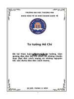 Phân tích tư tưởng, tấm gương đạo đức hồ chí minh về những chuẩn mực đạo đức cách mạng và những nguyên tắc xây dựng đạo đức cách mạng