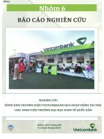 TIỂU LUẬN NGHIÊN CỨU NHẬN THỨC HÌNH ẢNH THƯƠNG HIỆU VIETCOMBANK QUA HOẠT ĐỘNG TÀI TRỢ CHO SINH VIÊN ĐẠI HỌC KINH TẾ QUỐC DÂN