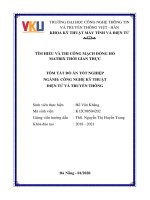 Tóm tắt Đồ án tốt nghiệp Công nghệ kỹ thuật điện tử và truyền thông: Tìm hiểu và thi công mạch đồng hồ Matrix thời gian thực