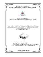 tiểu luận phát triển văn hóa nhà trường mang bản sắc dân tộc khmer tại trường phổ thông dân tộc nội trú trung học phổ thông tỉnh trà vinh 