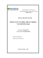 PHÁP LUẬT VỀ THỎA THUẬN TRỌNG TÀI THƯƠNG MẠI