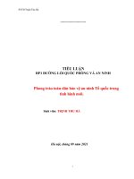 Tiểu luận giáo dục quốc phòng, đường lối quốc phòng và an ninh