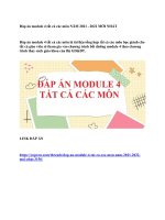 FULL đáp án MODULE 4 tất cả các môn, các KHỐI TIỂU học, THCS, THPT năm 2021   2022 