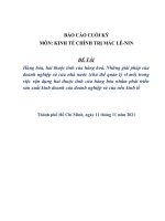 Kinh tế chính trị mác lê nin báo cáo cuối kỳ