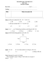 Giao duc Tieu hoc CDDH De thi hoc ki 2