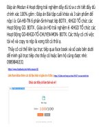 Đáp án modun 4 hoạt động trải nghiệm đầy đủ từ a z chi tiết đầy đủ gồm giáo án HD trải nghiệm 6  KHGD tổ chức các hoạt động GD KHGD tổ CHUYEN MON