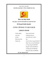 TIỂU LUẬN CHUYÊN ĐỀ KHỞI SỰ KINH DOANH CUNG CẤP RAU CỦ QUẢ SẠCH GREEN FRAM