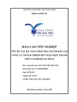 Kế toán phải trả người bán tại công ty trách nhiệm hữu hạn một thành viên cơ khí hưng phát  