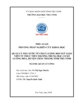 Tieu luan QUAN LY NHA NUOC VE DOI NGU GIAO VIEN 02 2020