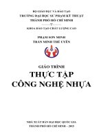 GIÁO TRÌNH THỰC TẬP  CÔNG NGHỆ NHỰA