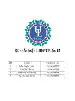 Bài thảo luận Luật hình sự phần tội phạm lần 12