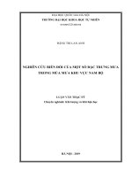 Luận văn Thạc sĩ Nghiên cứu biến đổi một số đặc trưng mưa trong mùa mưa khu vực Nam Bộ