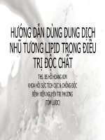 HƯỚNG dẫn dùng dung dịch nhũ tương lipid