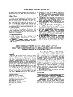 Kết quả phẫu thuật nội soi lồng ngực một lỗ điều trị ung thư phổi không tế bào nhỏ giai đoạn sớm tại Bệnh viện Hữu nghị Việt Đức