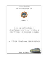 MỘT số GIẢI PHÁP HOÀN THIỆN CÔNG tác TUYỂN DỤNG và đào tạo NHÂN lực CÔNG TY TNHH gỗ CHẤN PHONG đến năm 2020 