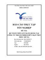 Kế toán tiền gửi ngân hàng tại công ty trách nhiệm hữu hạn việt phúc hưng  