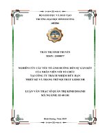 NGHIÊN cứu các yếu tố ẢNH HƯỞNG đến sự gắn kết của NHÂN VIÊN với tổ CHỨC tại CÔNG TY TRÁCH NHIỆM hữu hạn THIẾT kế và TRANG TRÍ nội THẤT LEDECOR 