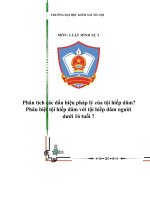 Phân tích các dấu hiệu pháp lý của tội hiếp dâm Phân biệt tội hiếp dâm với tội hiếp dâm người dưới 16 tuổi