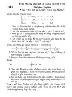 Đề thi phương pháp tính và matlab hust