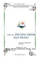 Giao an phuong trinh mat phang moi