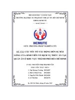 TIỂU LUẬN PHƯƠNG PHÁP NGHIÊN CỨU CÁC YẾU TỐ TÁC ĐỘNG ĐẾN SỰ HÀI LÒNG CỦA SINH VIÊN VỀ DỊCH VỤ THỨC ĂN TẠI QUÁN ĂN Ở KHU VỰC THÀNH PHỐ HỒ CHÍ MINH