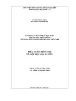 TIỂU LUẬN XÃ HỘI HỌC ĐẠI CƯƠNG GIÁO DỤC GIỚI TÍNH Ở HỌC SINH TRUNG HỌC PHỔ THÔNG TRÊN ĐỊA BÀN THÀNH PHỐ HÀ NỘI HIỆN NAY