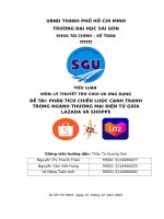 ĐỀ TÀI PHÂN TÍCH CHIẾN LƯỢC CẠNH TRANH TRONG NGÀNH THƯƠNG MẠI ĐIỆN TỬ GIỮA LAZADA VÀ SHOPPE 