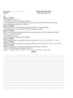 Hoa hoc 10 nang cao Kiem tra 1 tiet