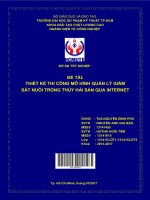 (Đồ án tốt nghiệp) thiết kế thi công mô hình quản lý giám sát nuôi trồng thủy hải sản qua internet 