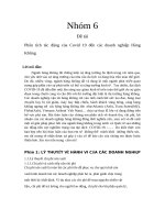 TIỂU LUẬN PHÂN TÍCH TÁC ĐỘNG CỦA COVID 19 ĐẾN CÁC DOANH NGHIỆP HÀNG KHÔNG