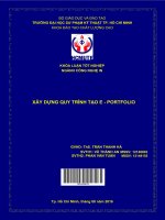 (Đồ án tốt nghiệp) xây dựng quy trình tạo e  portfolio 
