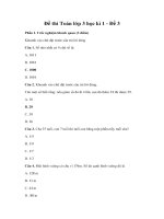 Tải về Đề thi Toán lớp 3 học kì 1 năm học 2021-2022 - Đề 3 - Tìm đáp