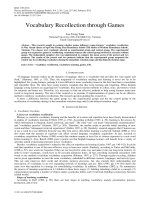 Vocabulary Recollection through Games