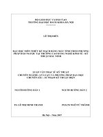 Dạy học môn thiết kế bằng máy tính theo phương pháp đảo ngược tại trường cao đẳng nghề kinh tế   kỹ thuật bắc ninh 