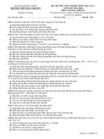 Đề thi thử TN THPT 2022 lần 1 môn Lịch sử trường THPT Hàn Thuyên – Bắc Ninh