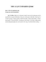 Nghiên cứu và tổng hợp lý thuyết về một chủ đề mà bạn quan tâm liên quan đến lĩnh vực quản trị điều hành (về công việc của nhà quản trị điều hành, về chuỗi giá trị, về chuỗi cung ứng