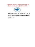 KINH tế CHÍNH TRỊ MACLENIN