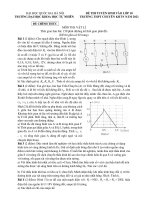 Đề thi tuyển sinh lớp 10 THPT chuyên môn Vật lý năm 2021-2022 - Trường ĐH Khoa học Tự nhiên