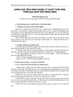 Đánh giá tình hình quản lý chất thải rắn trên địa bàn tỉnh Bình Định