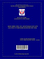 (Đồ án tốt nghiệp) hoàn thiện công tác lập kế hoạch sản xuất (tại công ty TNHH mabuchi motor việt nam) 